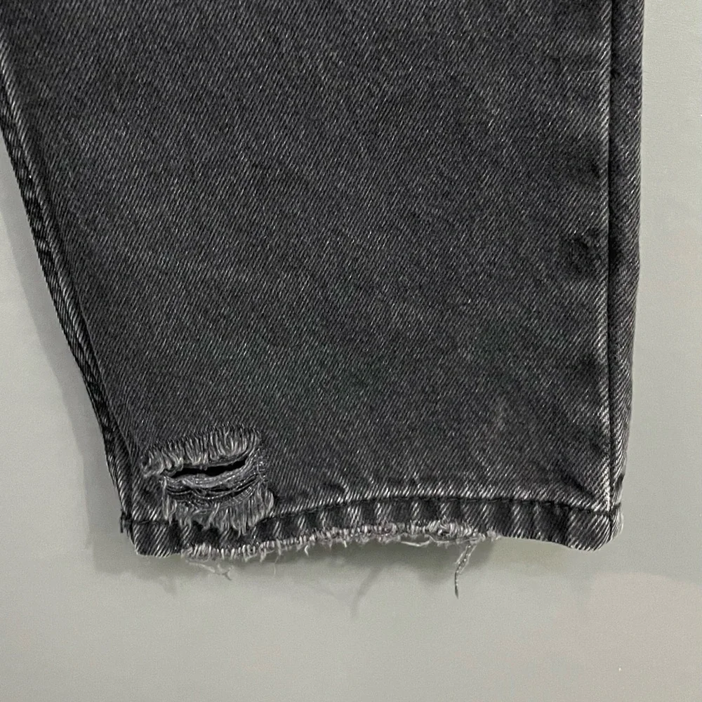 Free People The Lasso Jean Distressed Washed Black Straight Leg NWT - Picture 8 of 12